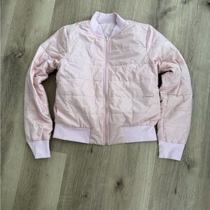 lululemon athletica Soft Pink Reverse-able Quilted Bomber Jacket